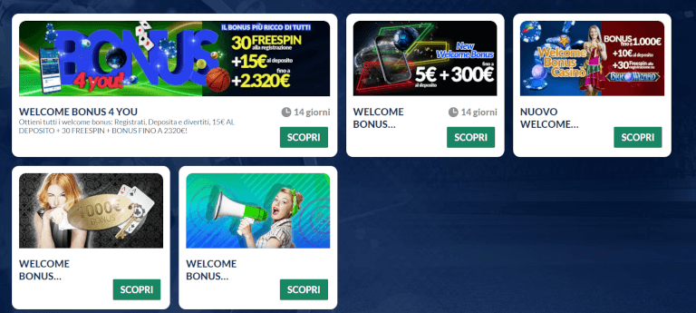 Bonus di benvenuto di Eurobet