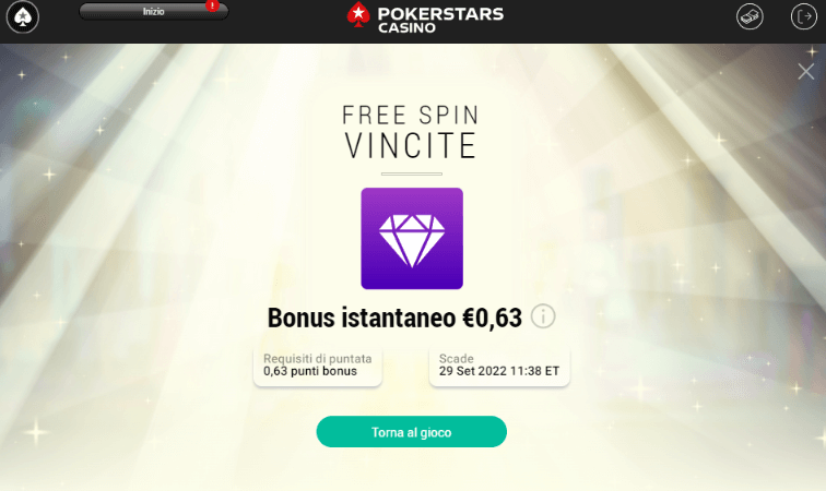 Free spin Pokerstars