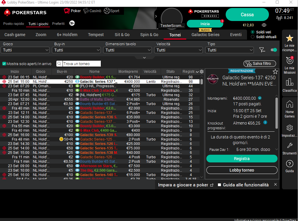 Lobby Pokerstars