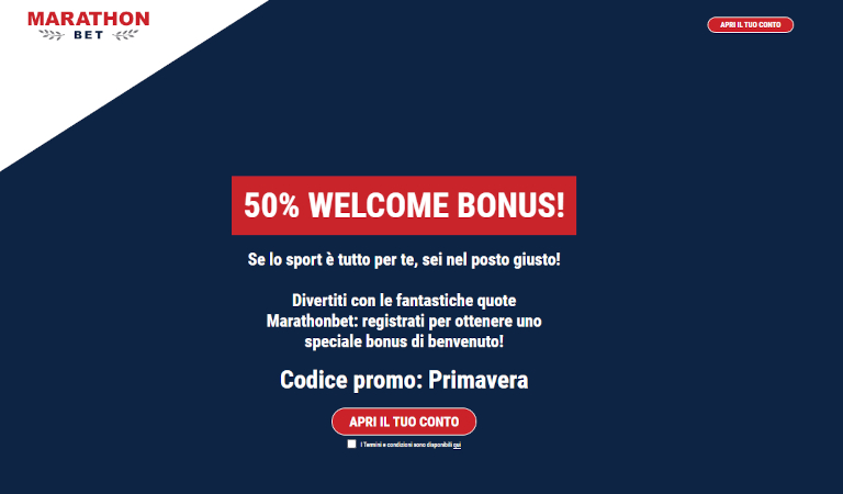 Marathonbet bonus di benvenuto