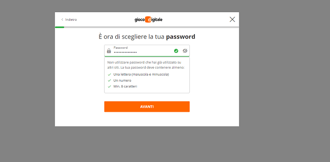 Password Gioco Digitale