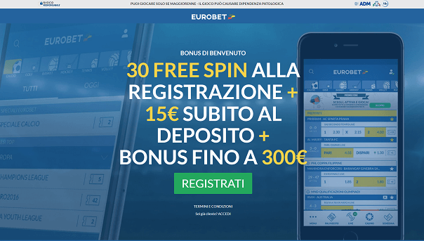 bonus di benvenuto Eurobet