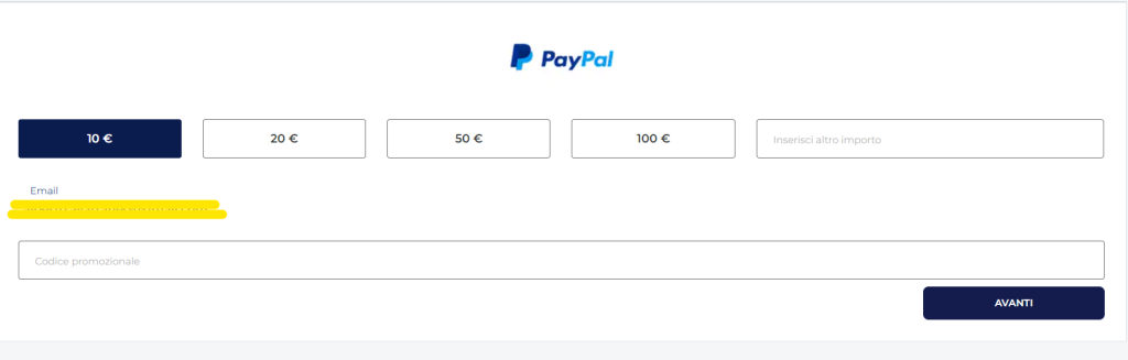 codici promozionali payapal