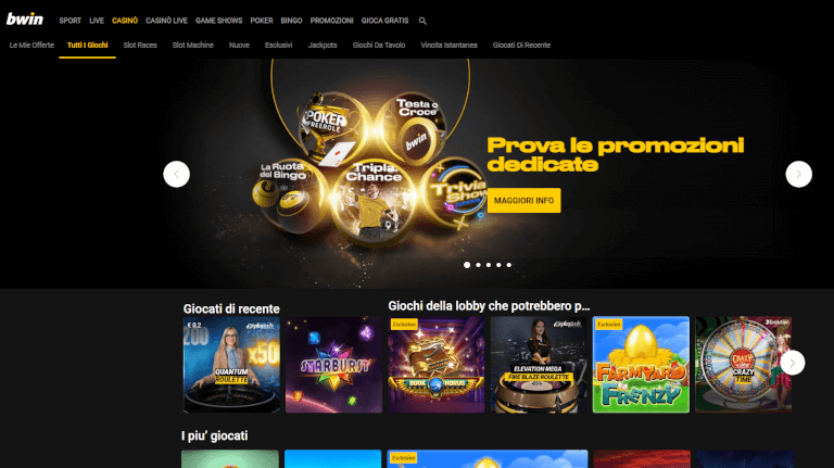 Bwin bonus casinò