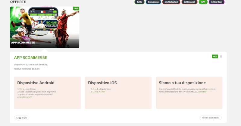 Netbet italia App