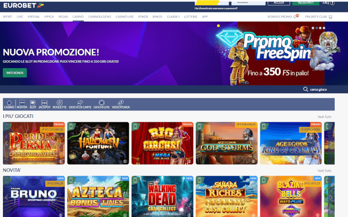 Offerta di gioco di Eurobet