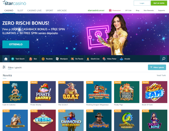 Offerta di gioco di Starcasinò