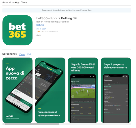 Bet365 italia app