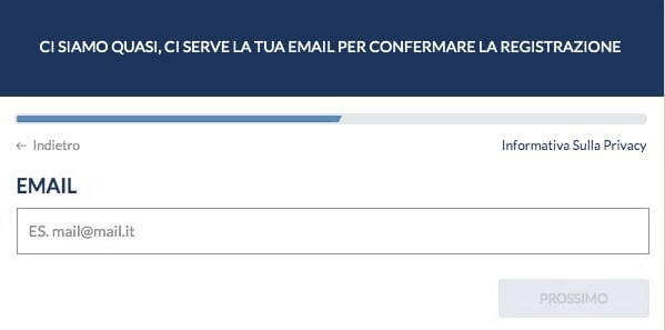 Inserisci Email Registrazione Eurobet