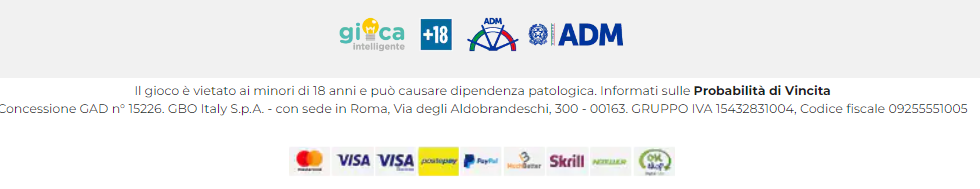 parte inferiore della homepage di goldbet italia