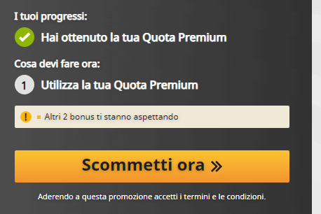 Quote premium di Betfair italia