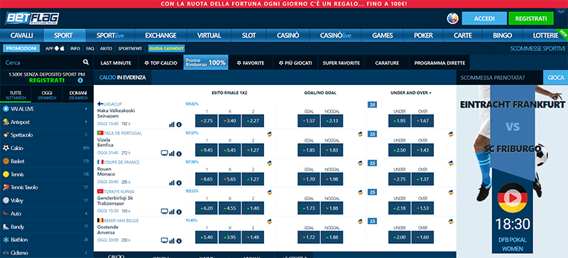 Scommesse sportive su Betflag